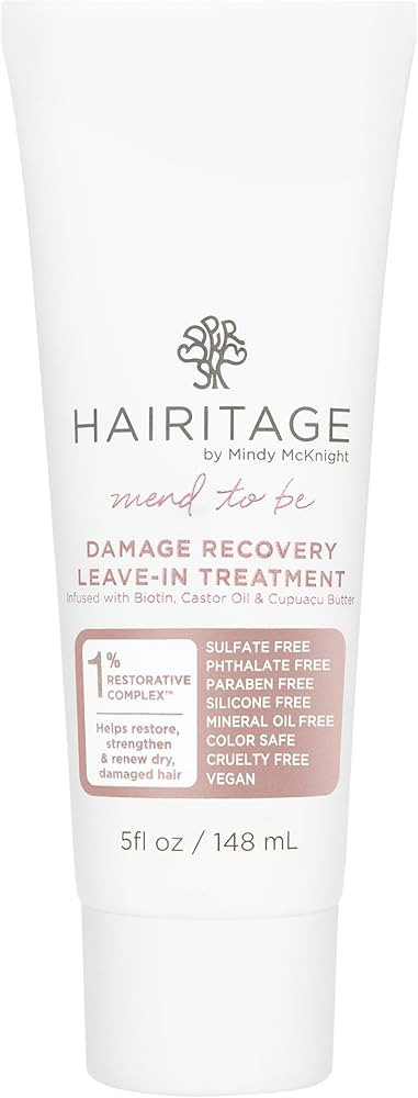 Hairitage Mend To Be Damage Repair Leave In Treatment with Biotin, Castor Oil, + Shea Butter - Re... | Amazon (US)