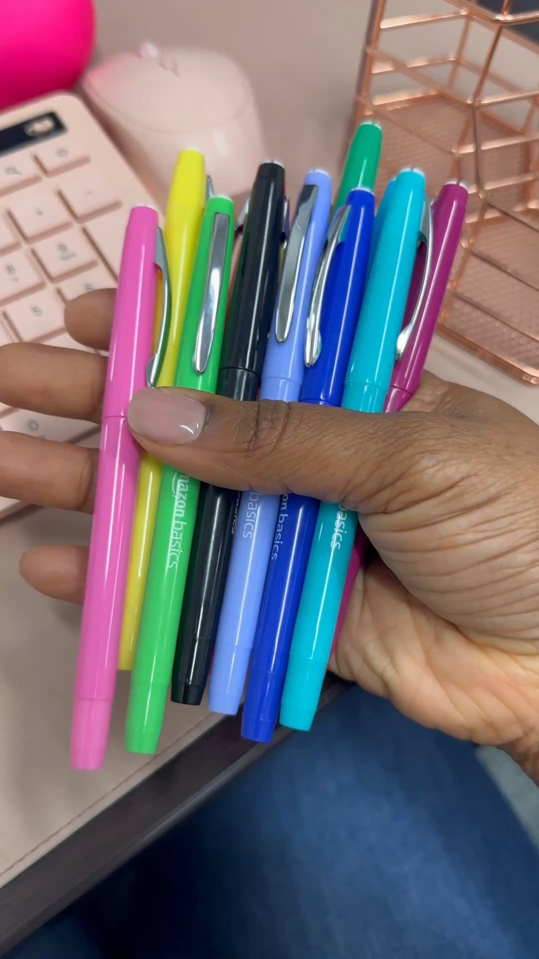 The very best sound is new pens hitting your pencil cup! 😍 It’s safe to say I’ve got an addiction to new pens and rose gold anything! 
#office 

#LTKHome #LTKWorkwear