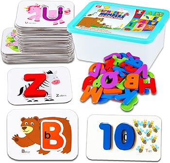 CozyBomB™ Toddler Alphabet Flash Cards - Preschool Activities Learning Montessori Toys ABC Wood... | Amazon (US)