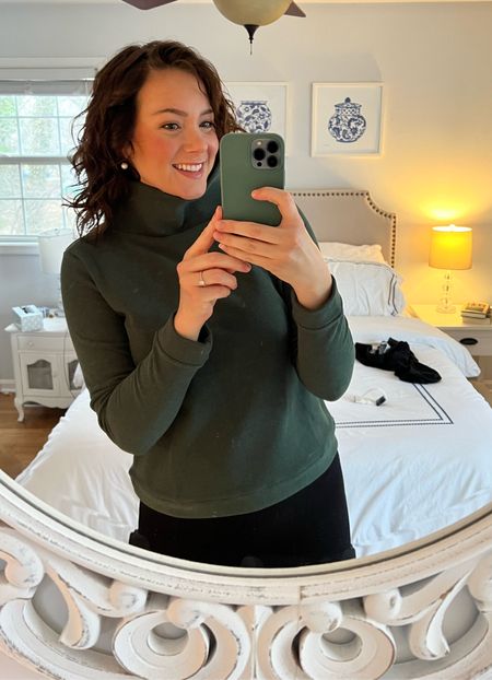 Wearing my new Dudley Stephens fleece! Perfect top to wear causally or dressed up. Loved this hunter green color for fall/winter but it comes in so many colors for easy styling! #competition 

#LTKstyletip #LTKFind