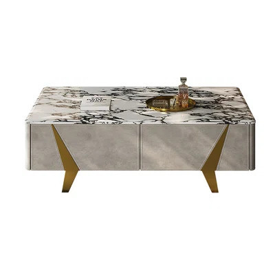 Italian luxury-style marble coffee table | Wayfair North America