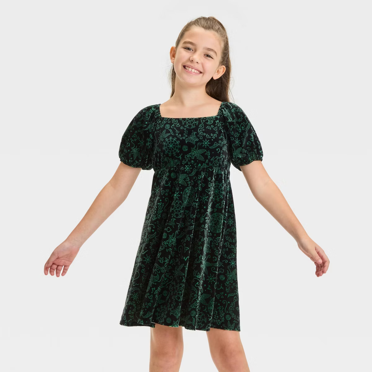 Girls' Wicked Elphaba Dress - Dark Green | Target
