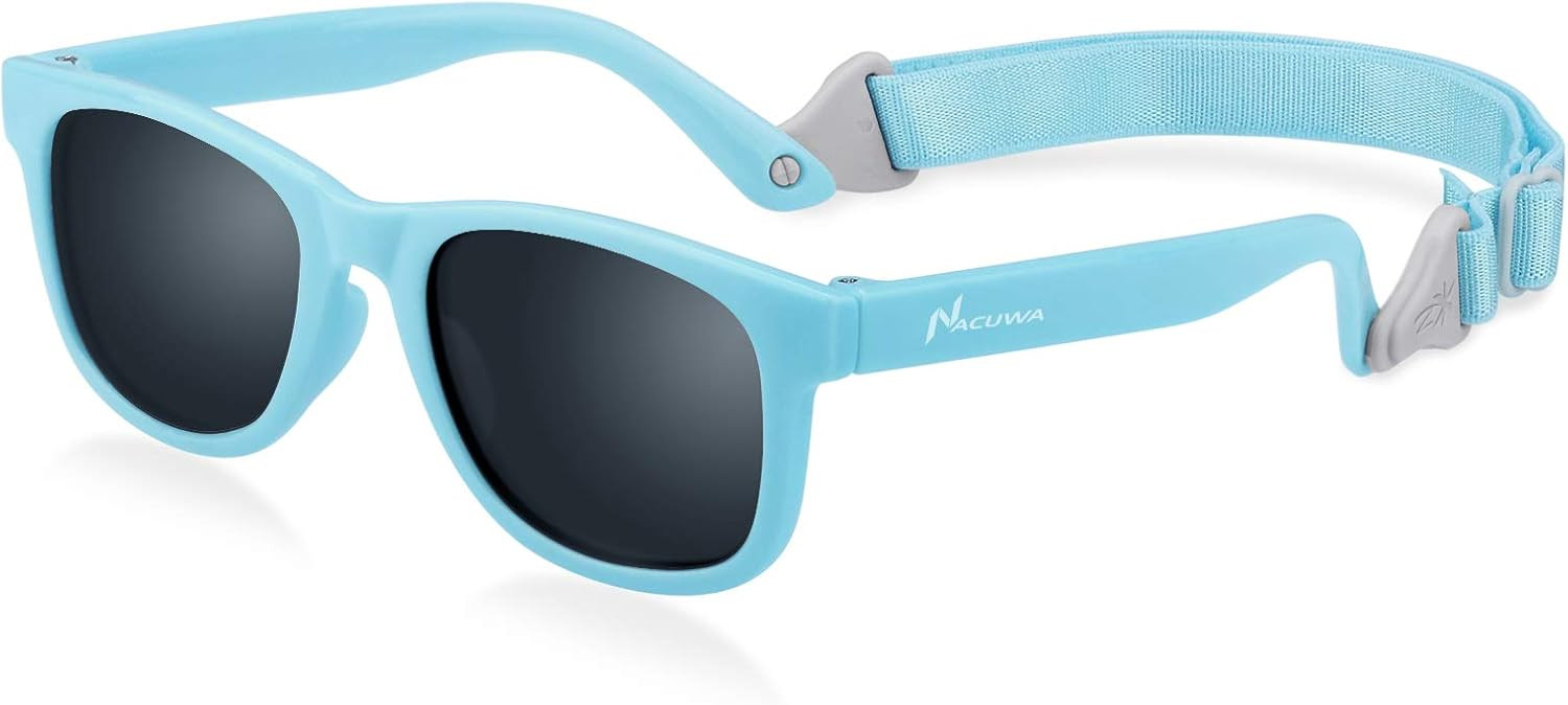 Nacuwa Baby Sunglasses - 100% UV Proof Sunglasses for Baby, Toddler, Kids - Ages 0-2 Years - Case... | Amazon (US)