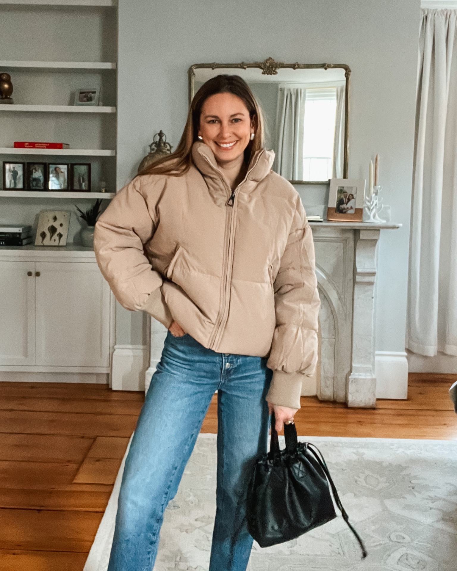 Puffer jacket, cute coat, winter outfit, straight leg jeans, cute button fly jeans, winter denim, madewell outfit, jackets under $100 

#LTKunder100 #LTKSeasonal #LTKstyletip