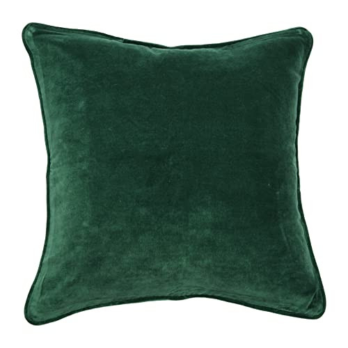 Creative Co-Op Square Velvet Piping, Green Pillow Cover 20" x 20" | Amazon (US)