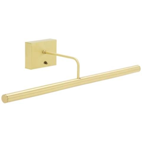 Slim-Line 24" Wide Satin Brass Battery LED Picture Light | LampsPlus.com