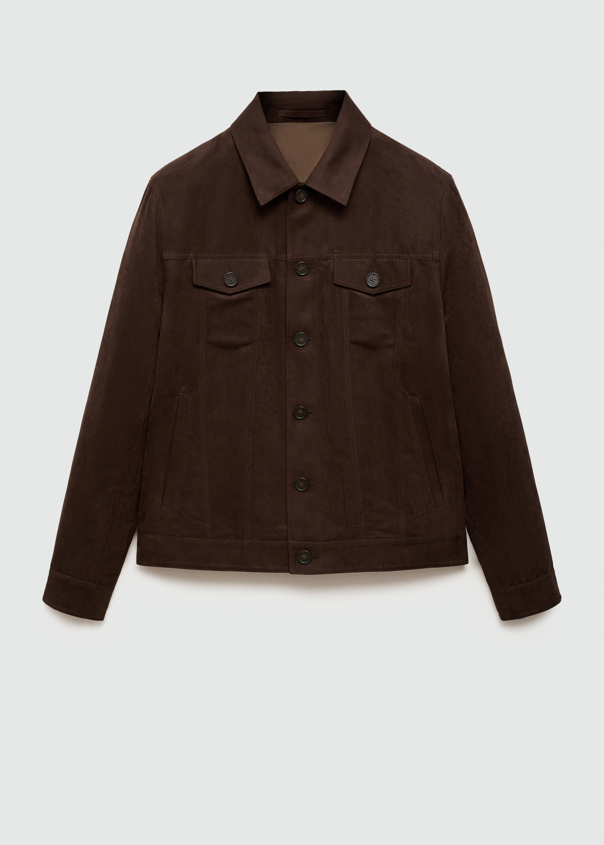 Suede-effect jacket with pockets | MANGO (US)