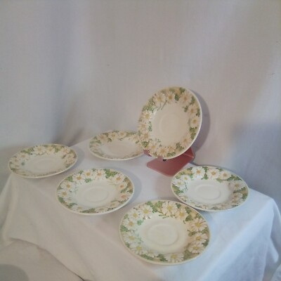 6 Vintage California Metlox Poppytrail Sculptured Daisy 6 1/4" Saucer set Of 6 | eBay US