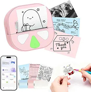 Mini Sticker Printer Thermal Sticker Maker Machine,Bluetooth Print Pods for Kids Teens Gifts,Pock... | Amazon (US)