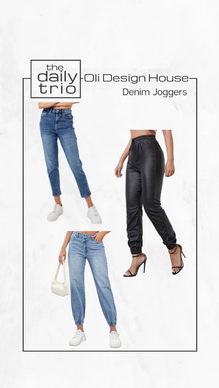 The daily trio…

My favourite denim joggers and ones I want to try!

Faux leather, leather joggers, high stretch denim, asymmetrical denim waist line

#LTKFind #LTKstyletip #LTKunder50