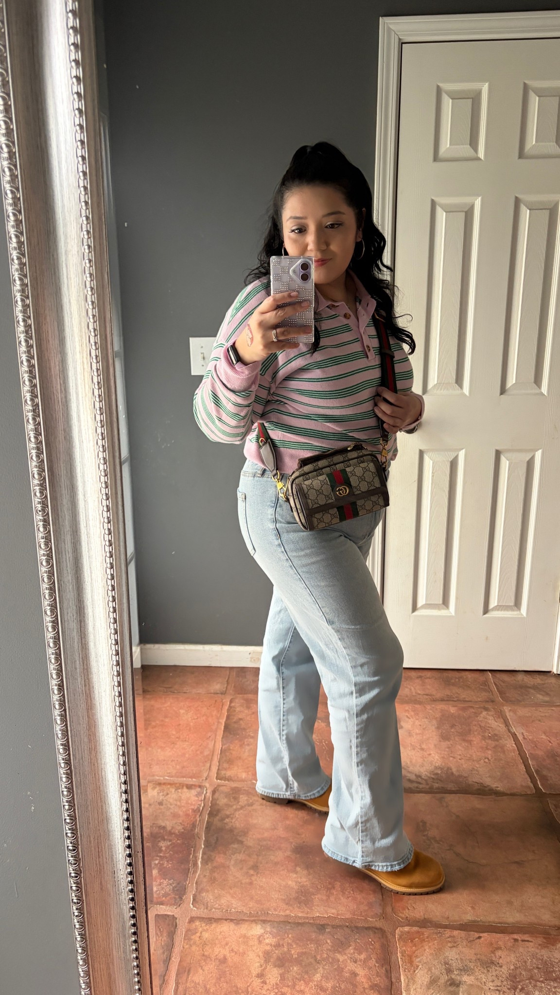 Wearing size M in both shirt and pants. My jeans have an adjustable waist and are under $20!

#LTKootd #LTKMidsize