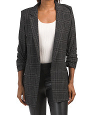 Patterned Longer Ruched Sleeve Blazer | Marshalls