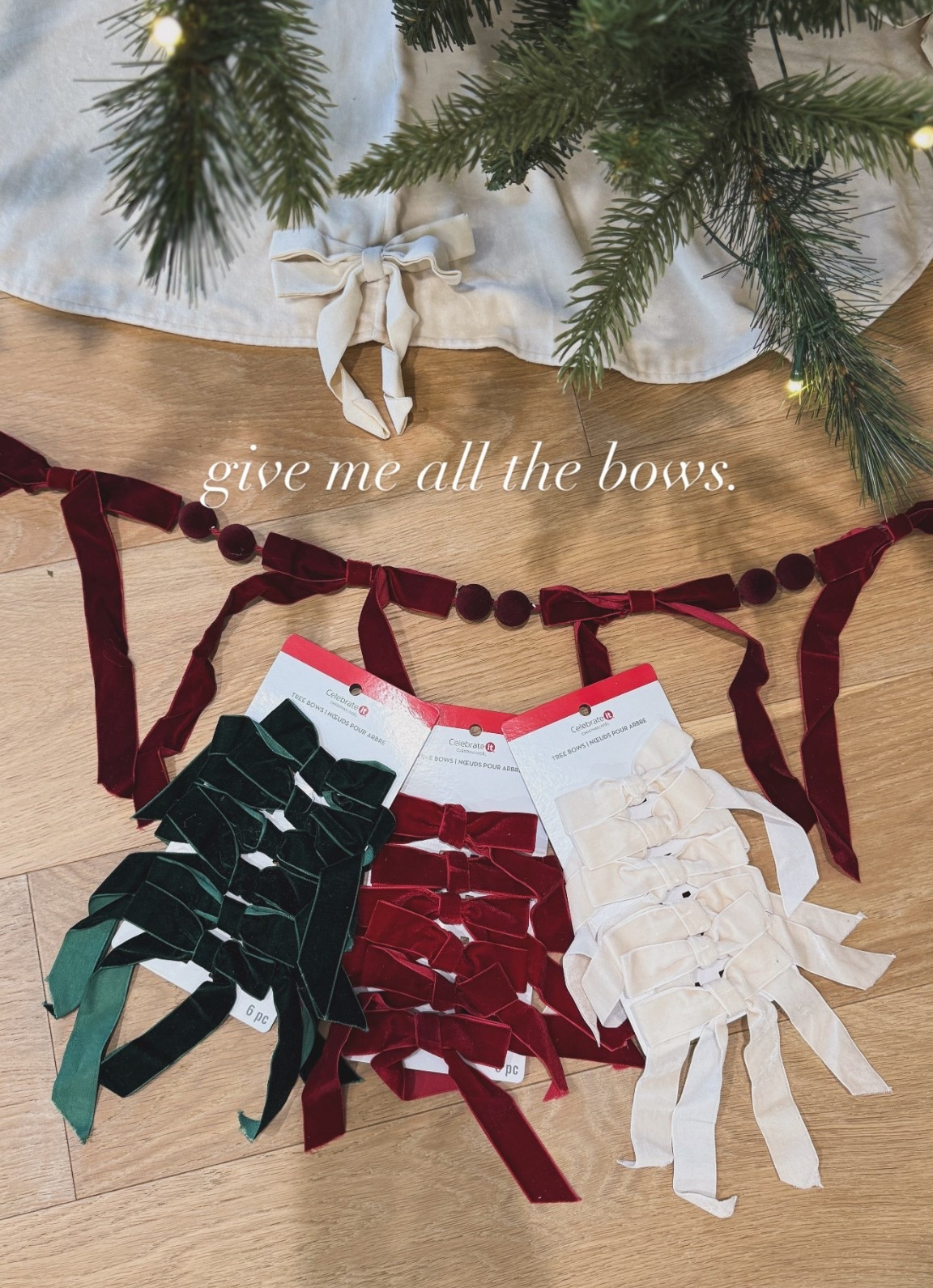 I grabbed these clip on velvet bows for decorating - they can be used in so many different applications. I’ll share some of the ways I’m using them tomorrow!
Also the burgundy velvet bow garland is sooo cute on the tree!



#LTKSeasonal #LTKHome #LTKHoliday