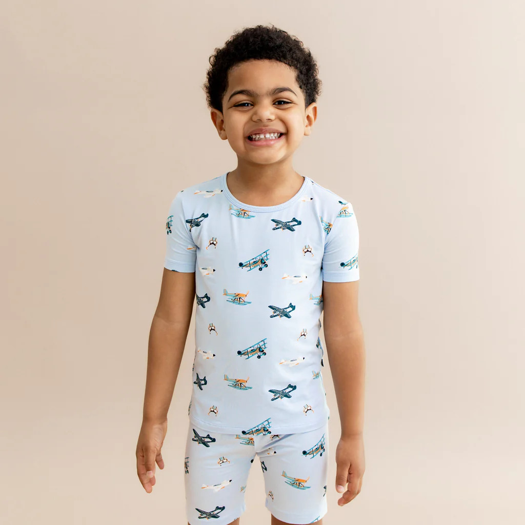 Short Sleeve Pajamas in Take Off | Kyte Baby