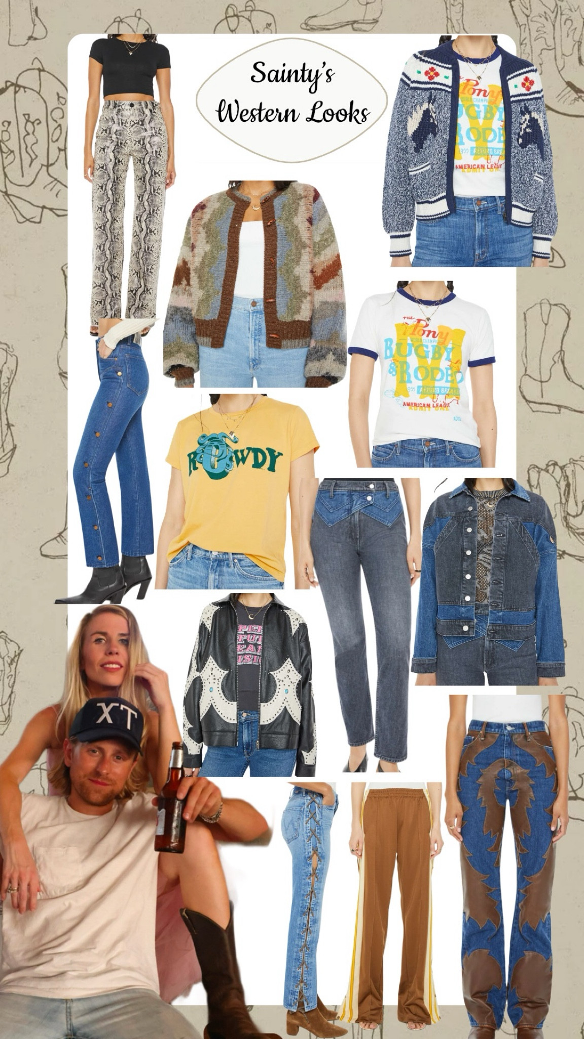 Sainty’s Western Looks! Perfect for #NFR! Obsessed with the looks #MOTHERdenim! #rodeo

#LTKFindsUnder100 #LTKShoeCrush #LTKStyleTip