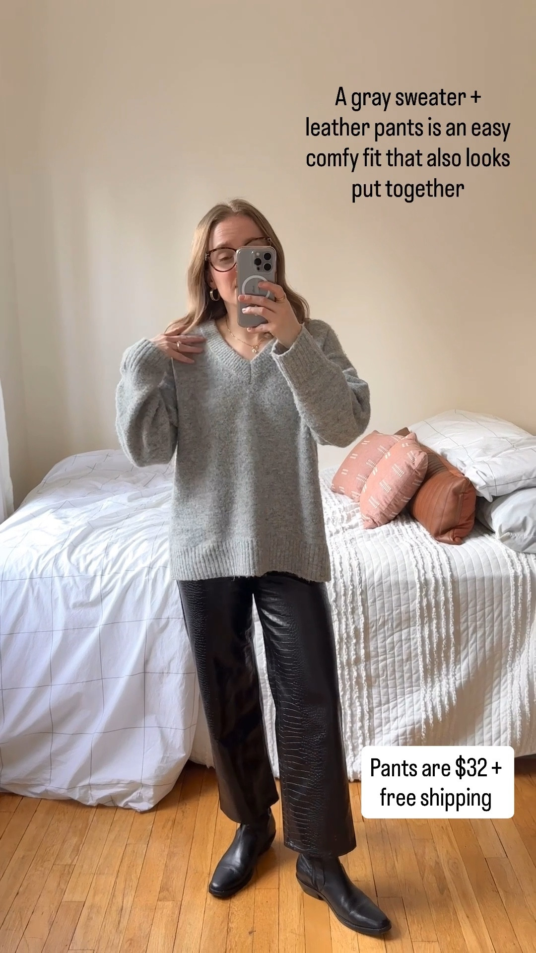 Comfy outfit idea for winter. Oversized sweater + leather pants. 25petite pants


#LTKPetite #LTKSaleAlert