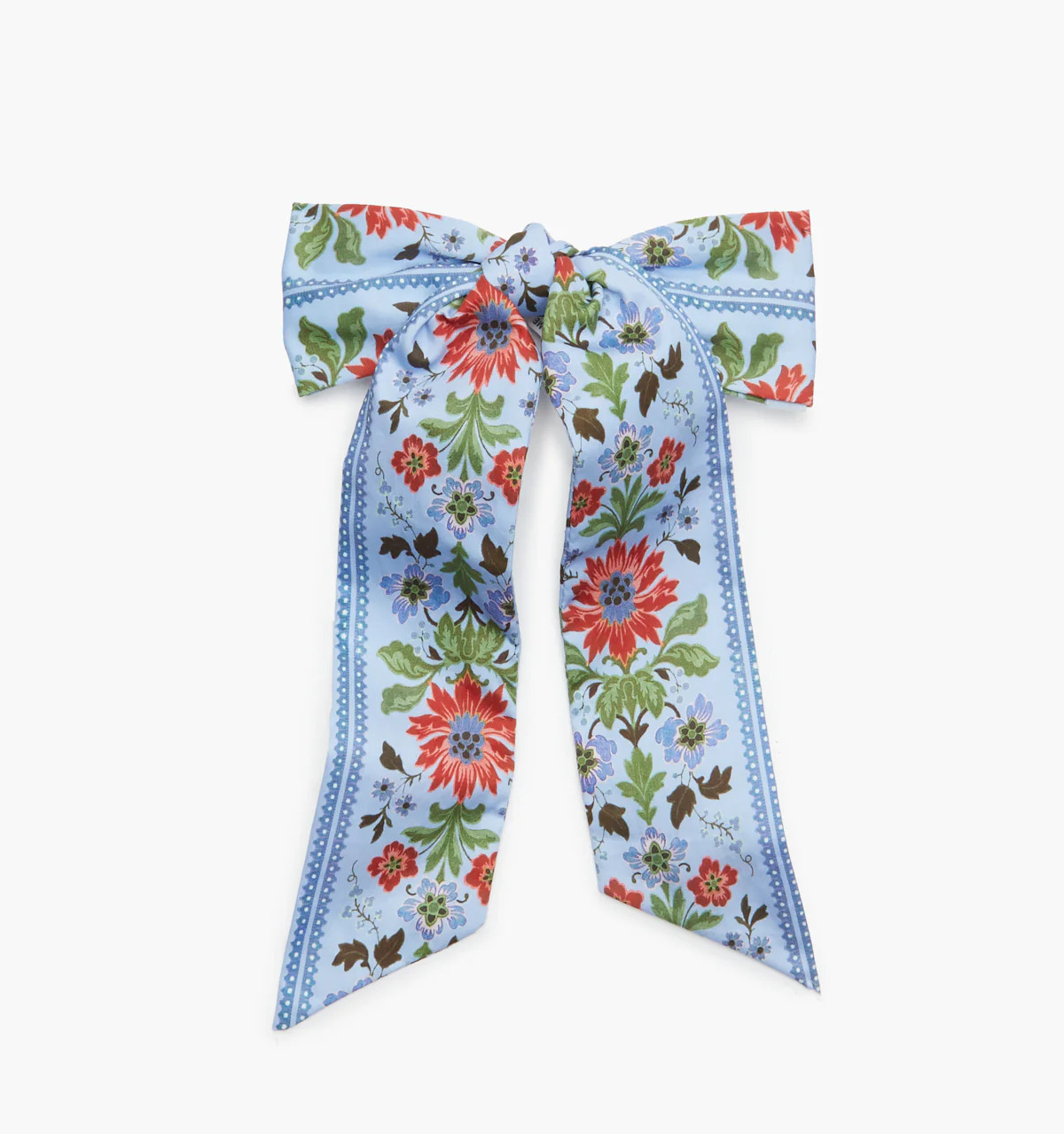The Belle Bow | Blue Floral Block Stripe | 100% Cotton | Hill House Home | Hill House Home US