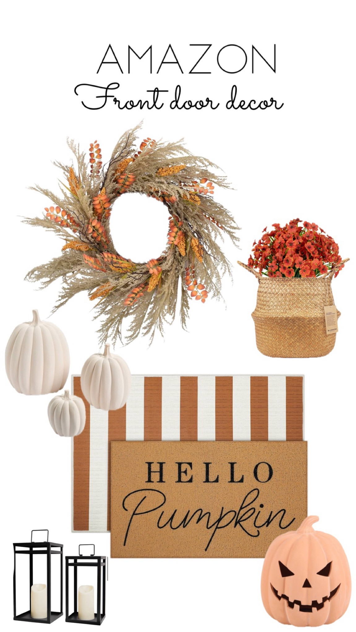 Front door decor for fall all from Amazon 

#LTKHome #LTKSeasonal #LTKFindsUnder50