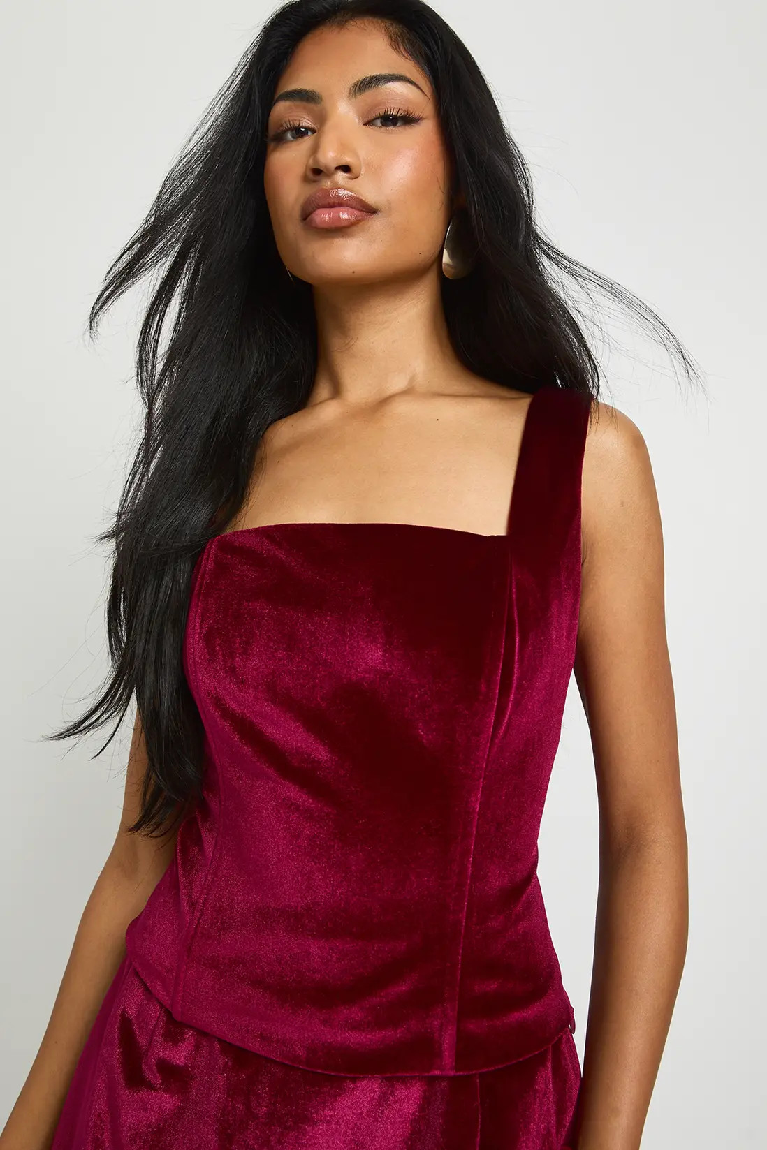 Velvet Corset Top | Boohoo.com (UK & IE)