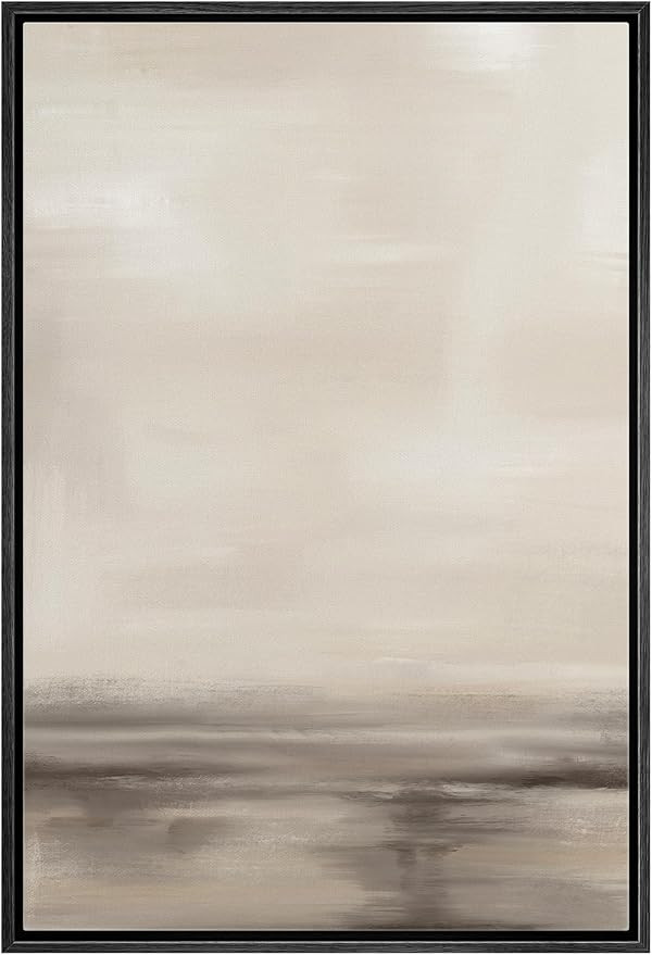 SIGNWIN Framed Canvas Print Wall Art Mid-Century Geometric Gray Grunge Color Field Abstract Illus... | Amazon (US)