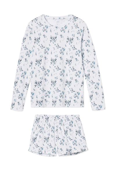 Pima Long-Short Weekend Set in Fleur | LAKE Pajamas