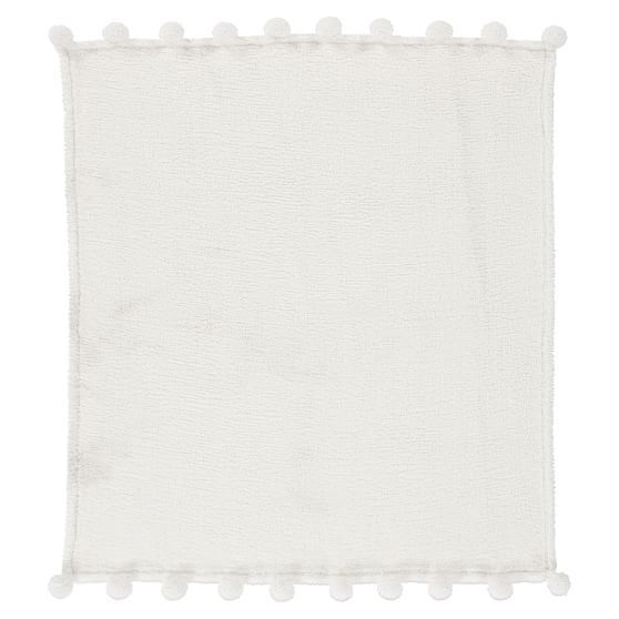 Cozy Pom Throw, 50"x60", Light Gray | Pottery Barn Teen