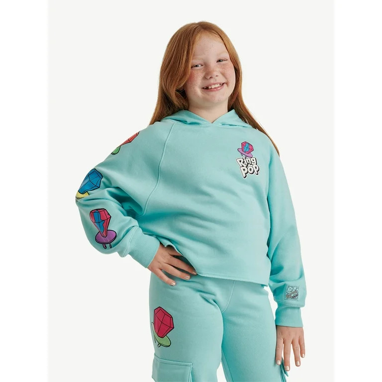 Justice Girls Ring Pop Bazooka Collab Hoodie, Sizes XS-XLP | Walmart (US)