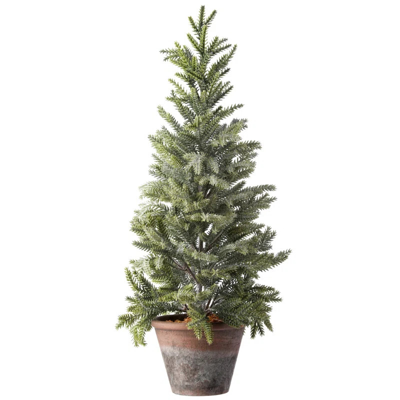 24'' Faux Artificial Cedar Tree In Planter Tree in Planter | Wayfair North America