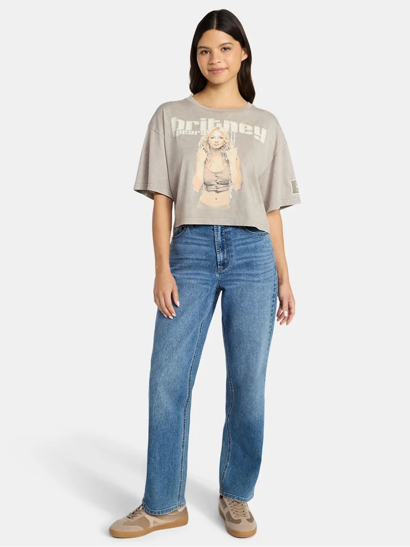 Britney Spears Women's Skimmer Tee with Short Sleeves, XXS-4X | Walmart (US)