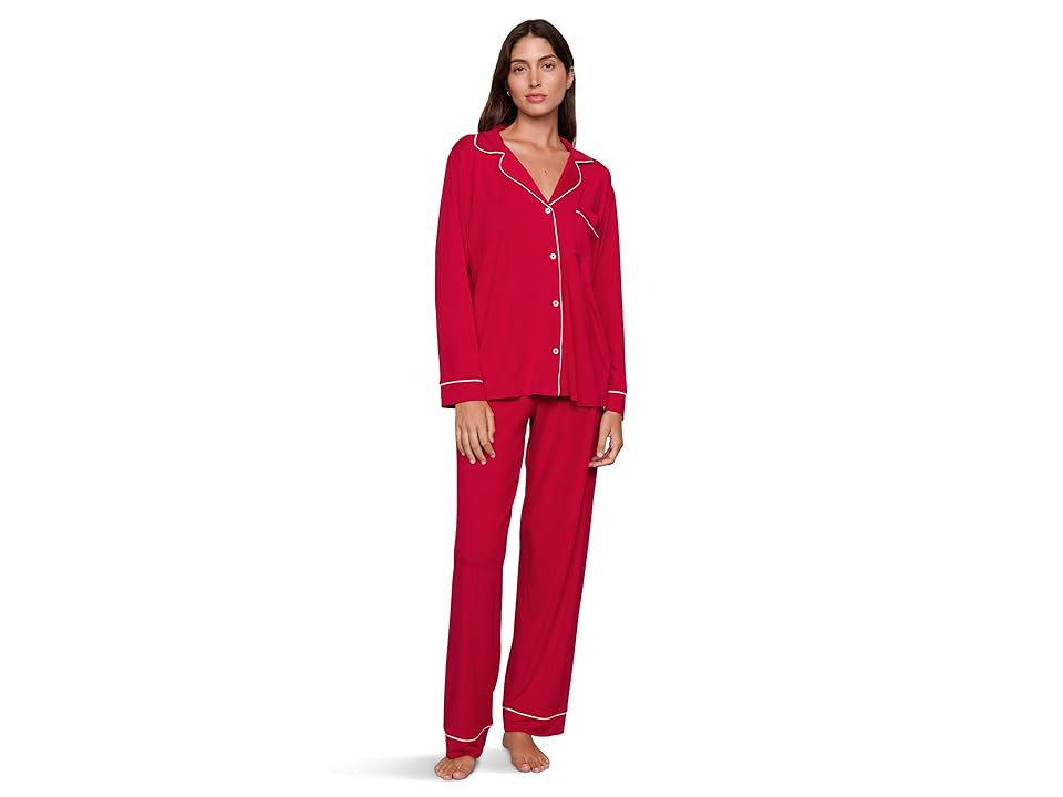 Eberjey Gisele - Pj Set Women's Pajama Sets Holly Red/Ivory : SM, Modal/Spandex/Tencel | Zappos