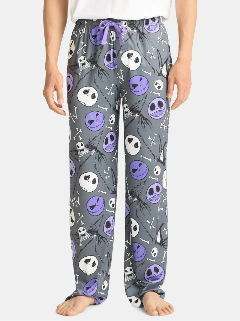 Nightmare Before Christmas Men's & Big Men's Jack Skulls Graphic Lounge Pants, Sizes S-2XL | Walmart (US)