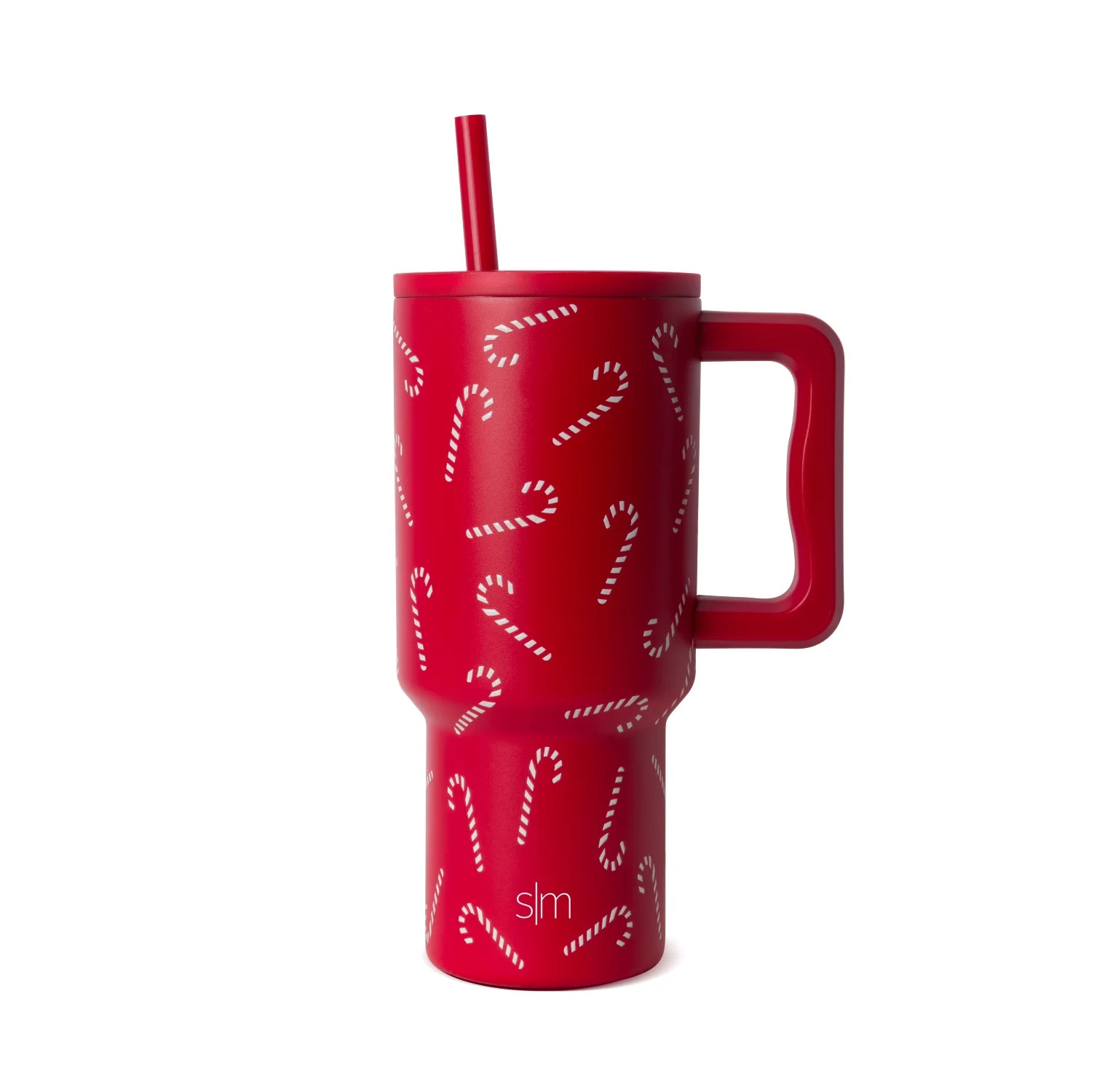Simple Modern 30 fl oz Insulated Stainless Steel Trek Tumbler with Straw Lid | Candy Canes | Walmart (US)
