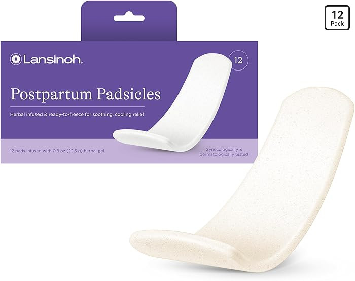 Lansinoh Postpartum Cooling Pads, Perineal Ice Packs, 12 Count, Witch Hazel Pads for Postpartum C... | Amazon (US)