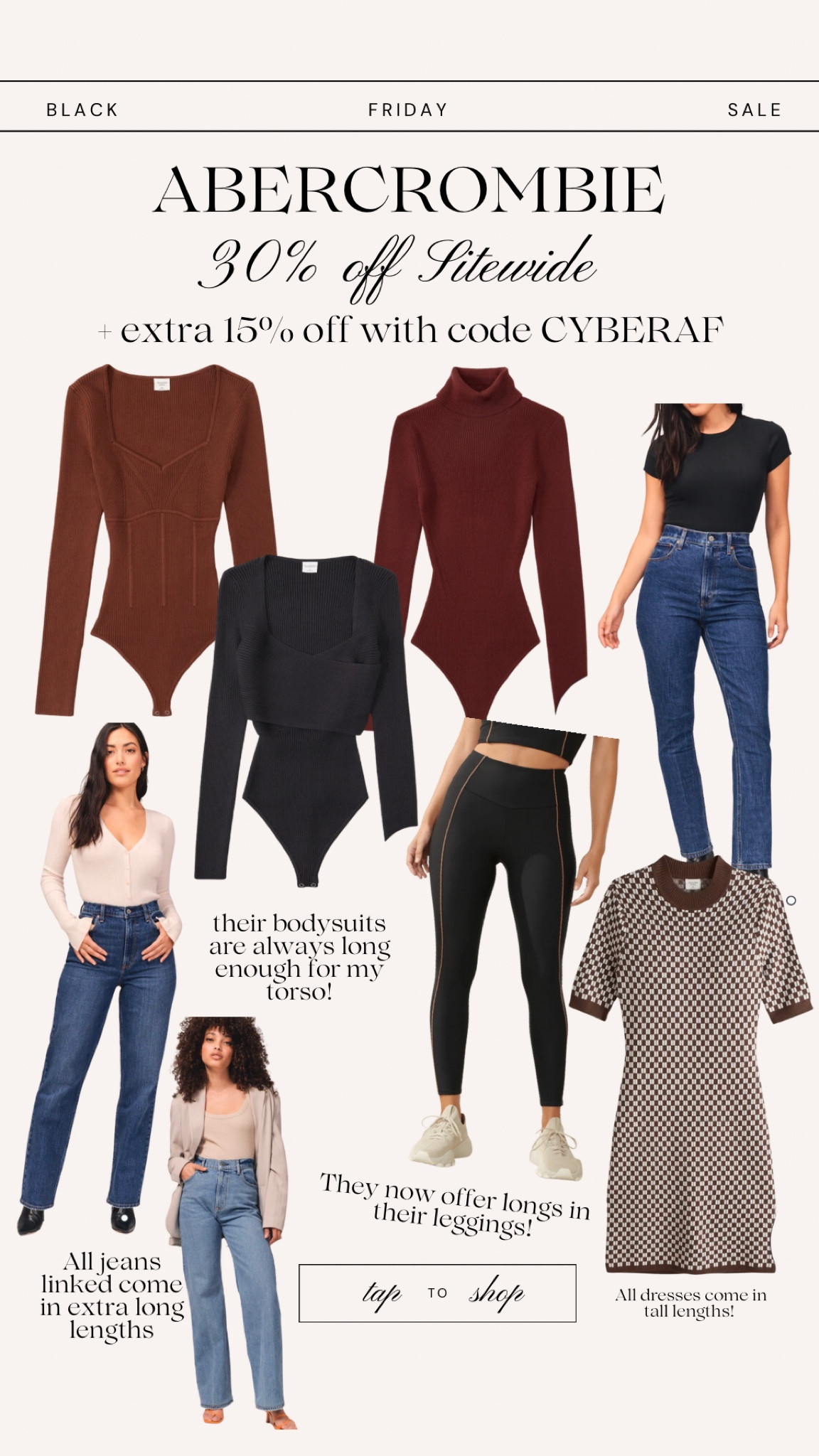 Abercrombie sale / Black Friday sale / holiday gifts / holiday fashion / tall fashion / long jeans / tall denim 

#LTKSeasonal #LTKCyberweek #LTKHoliday