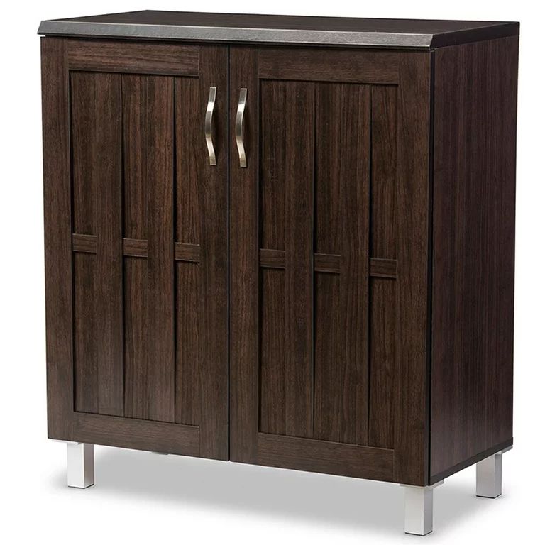 Baxton Studio Excel Modern and Contemporary Dark Brown Sideboard Storage Cabinet | Walmart (US)
