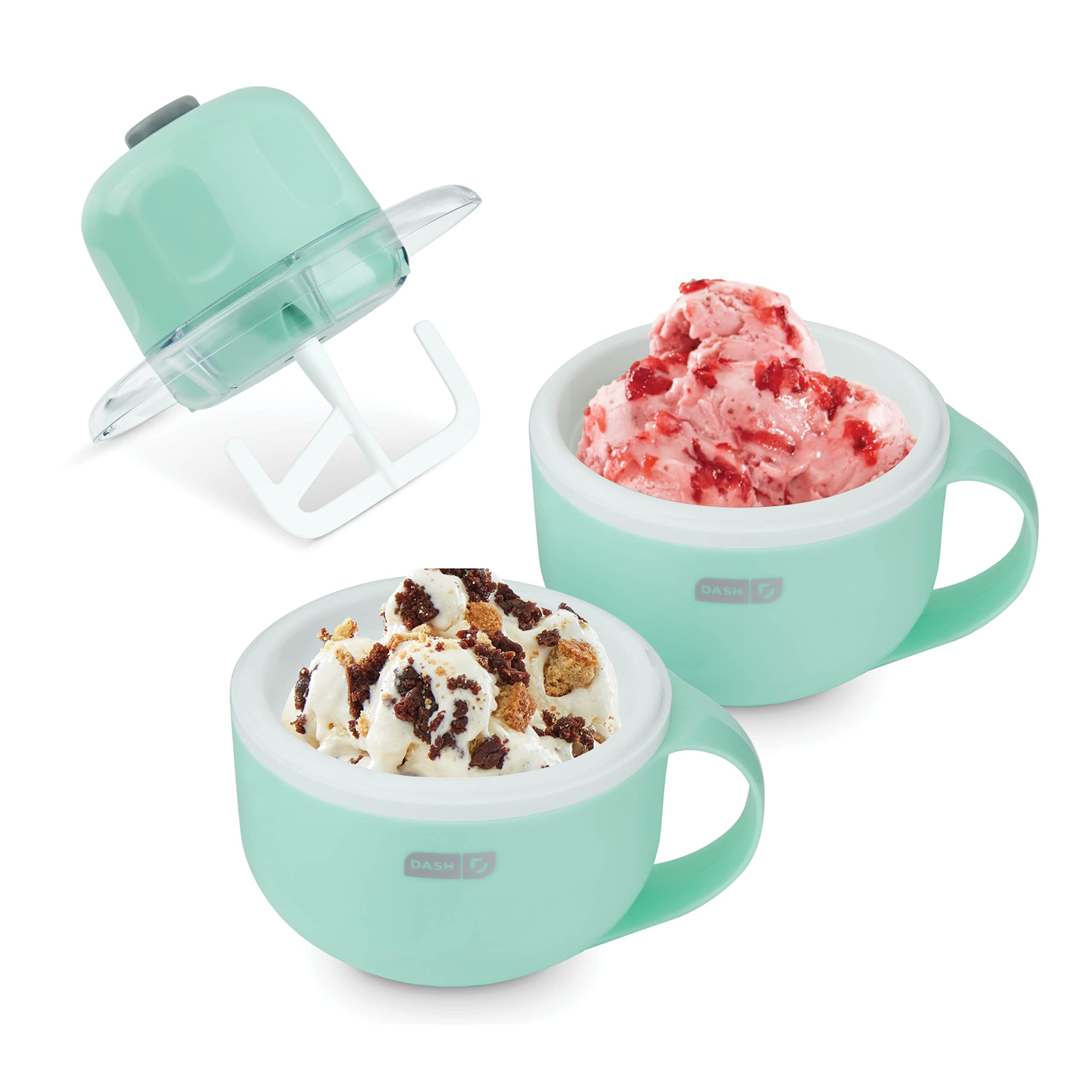 DASH My Mug Ice Cream Maker Machine (Aqua): Multi-Purpose Soft Serve Ice Cream Machine with (2) B... | Amazon (US)