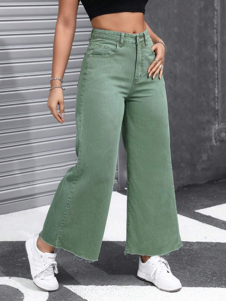 Jeanoix Women's Casual Daily Wear Wide Leg Denim Pants Y2k | SHEIN