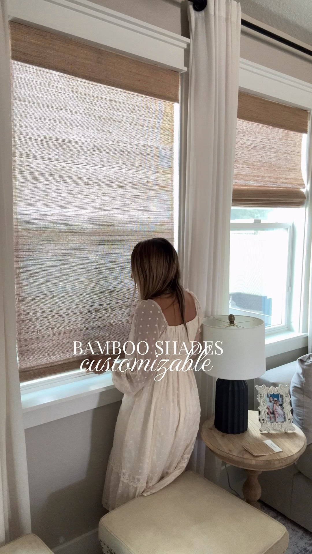 If you’ve been thinking about adding bamboo shades, these are the ones I used and I’m so happy with them. 🤍 I paired them with sheer linen curtains (I used two 108” panels on each side), and they completely changed the look of my living room.

They let in the prettiest soft light during the day but still give privacy at night. They come in a bunch of color options, can be custom-made to fit your windows, and were really easy to install.

Sharing the exact ones I ordered if you want to check them out!

#LTKHome