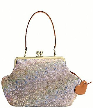 COACH Crystal Signature Jacquard Kisslock Frame Shoulder Bag 30 - Rainbow Multi | Dillard's