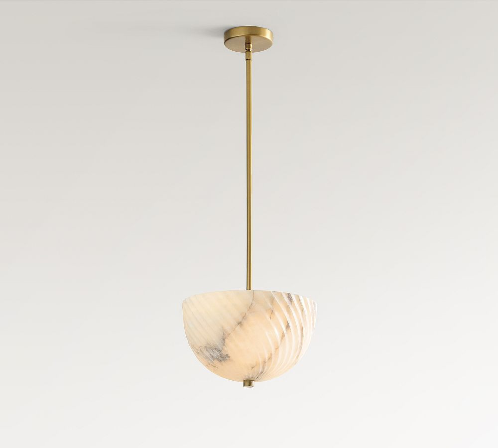 Amalia Alabaster Round Pendant (12") | Pottery Barn (US)