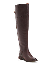 Leather Wide Shaft Calf Boots | Marshalls