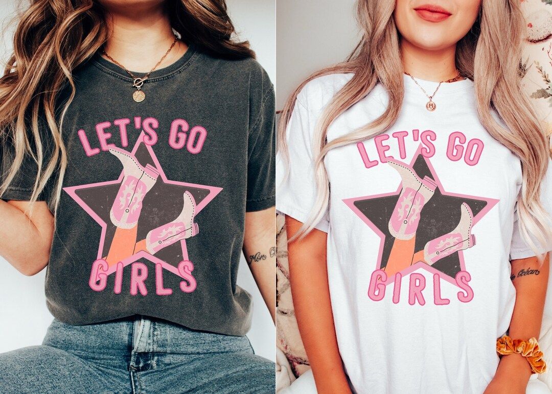 Comfort Colors Lets Go Girls Shirt Bachelorette Party Shirts - Etsy | Etsy (US)