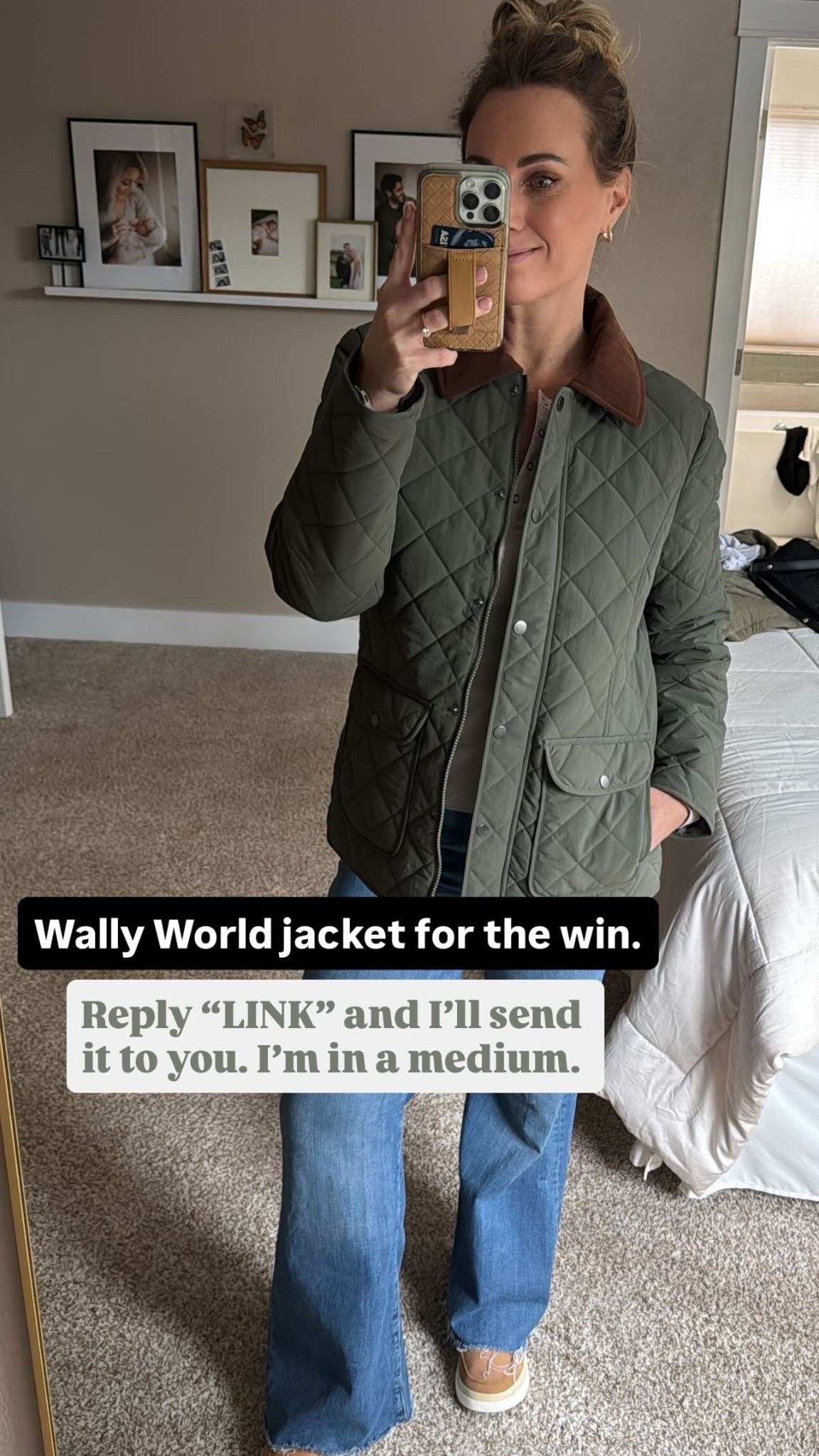 Medium in the coat. I also have the brown which is super pretty  