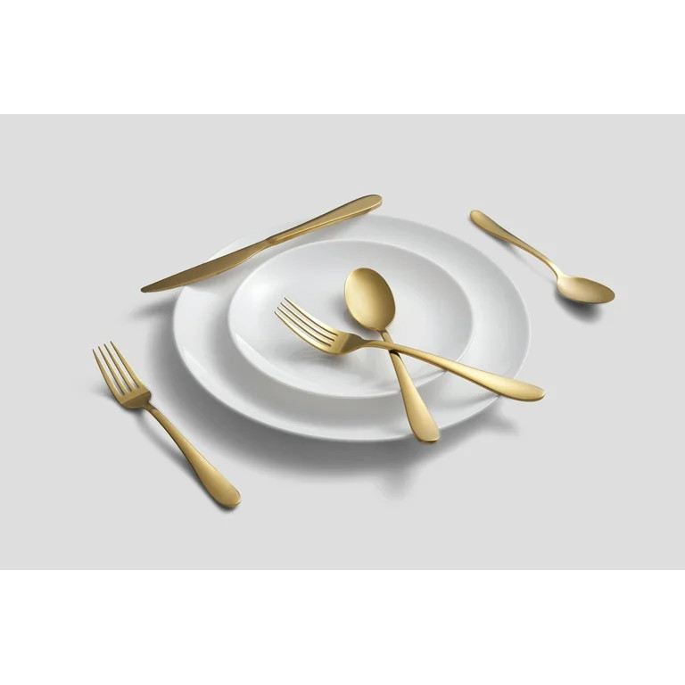 Cambridge Byram Gold 20-Piece Stainless Steel Flatware Set (Service for 4) | Walmart (US)