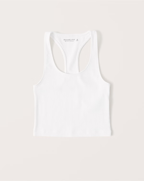 Seamless Ribbed Racerback Scoopneck Tank | Abercrombie & Fitch (US)