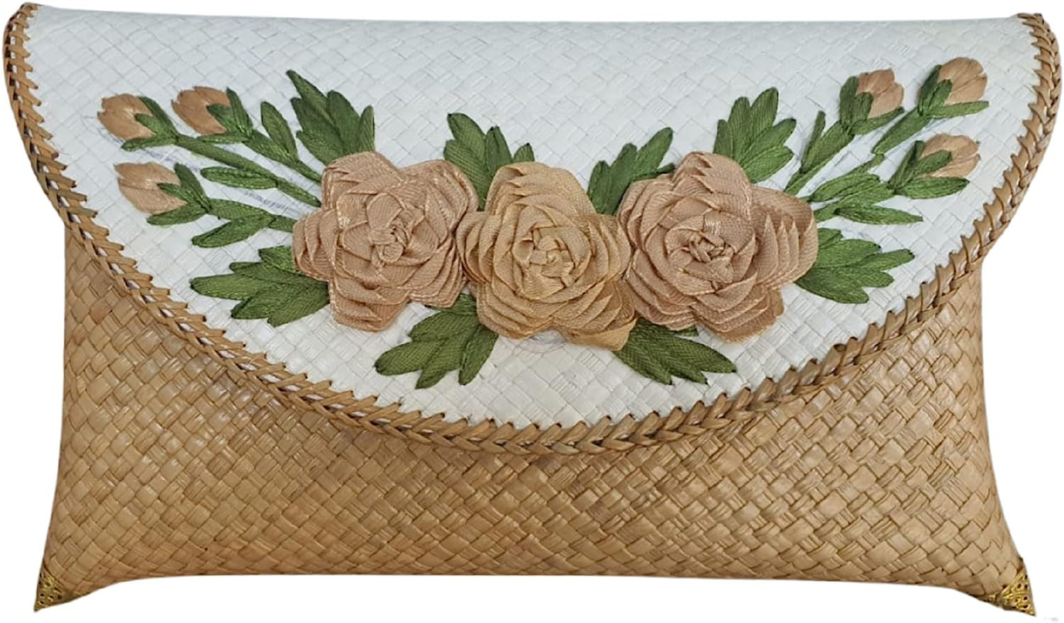 Bamboo Straw Clutch Purse for Women - Wicker Purse Rattan Bag - Handwoven Envelope Retro Straw Ha... | Amazon (US)