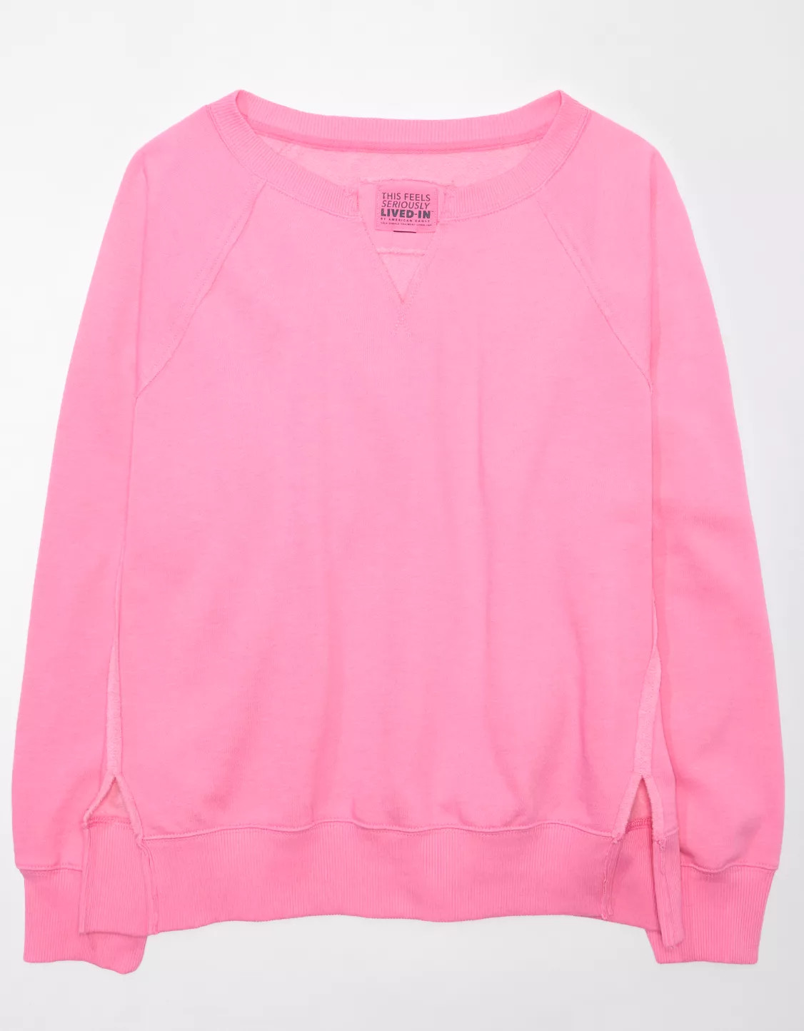 AE Big Hug Oversized Notch Neck Sweatshirt | American Eagle Outfitters (US & CA)
