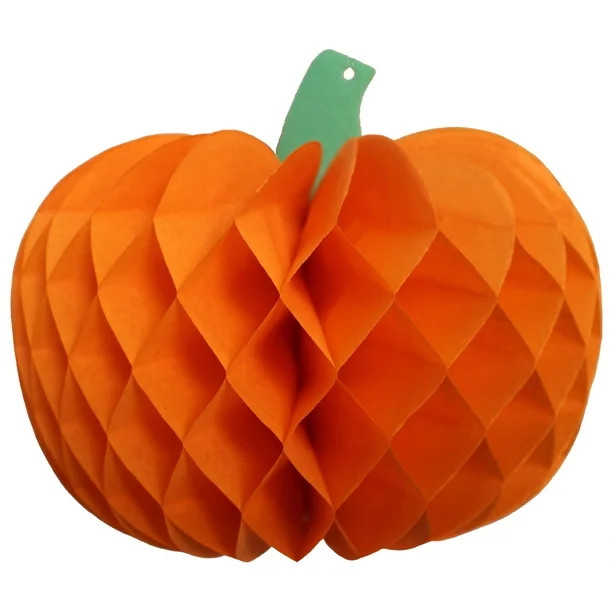 3-pack Devra Party 10 Inch Honeycomb Tissue Paper Pumpkin Decoration | Walmart (US)