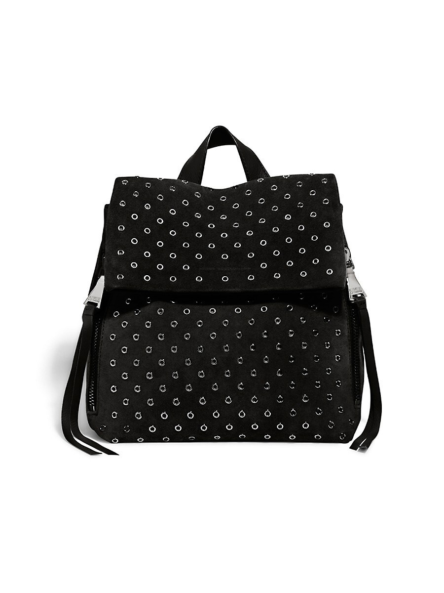 Aimee Kestenberg Women's Bali Novelty Suede Backpack - Black With Eyelets | Saks Fifth Avenue OFF 5TH