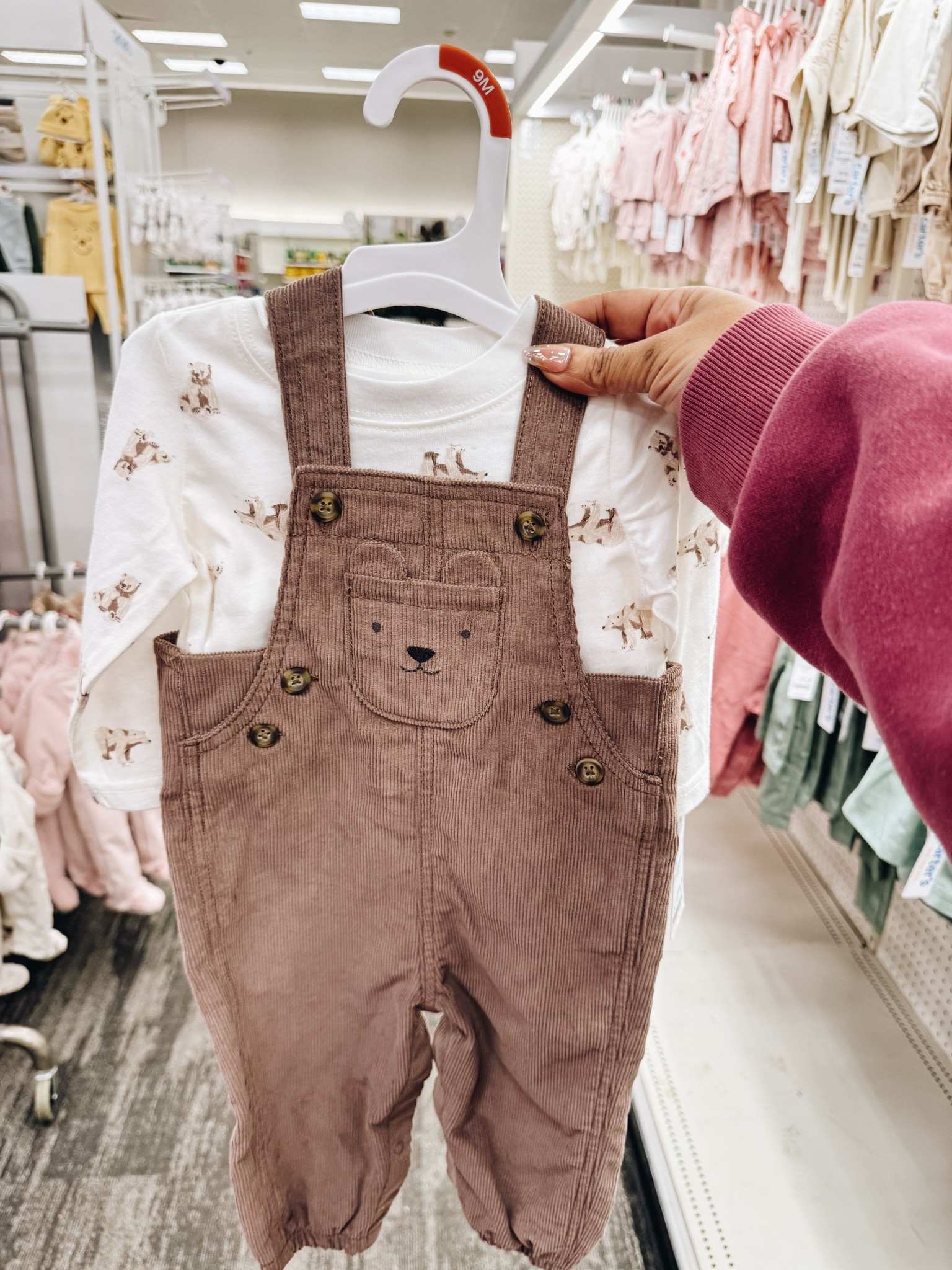 Cute corduroy overall set with Teddy bears 🧸 

#LTKBaby #LTKSeasonal